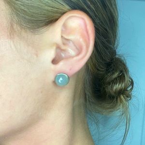 Gray Honeycomb Stud Earrings